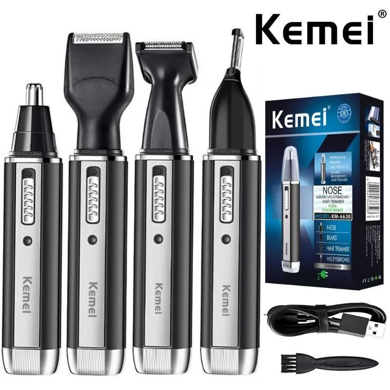 Men'S Grooming Nose And Ear - Kemei 4-in-1-Trimmer für Männer, elektrischer Nasen-