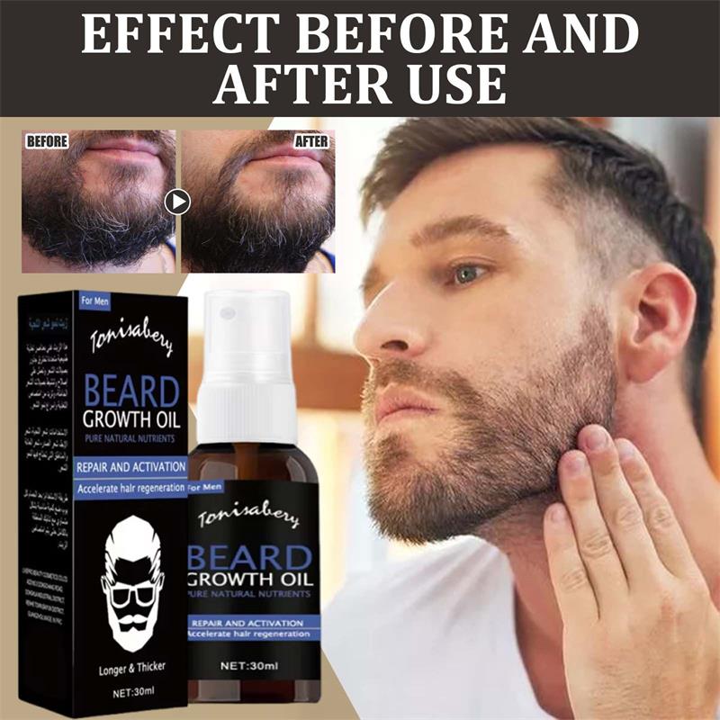 Beard Oil Growth - Bartwuchsöl Bartwachs-Balsam Haarausfall-Produkte Leave-In Conditioner für