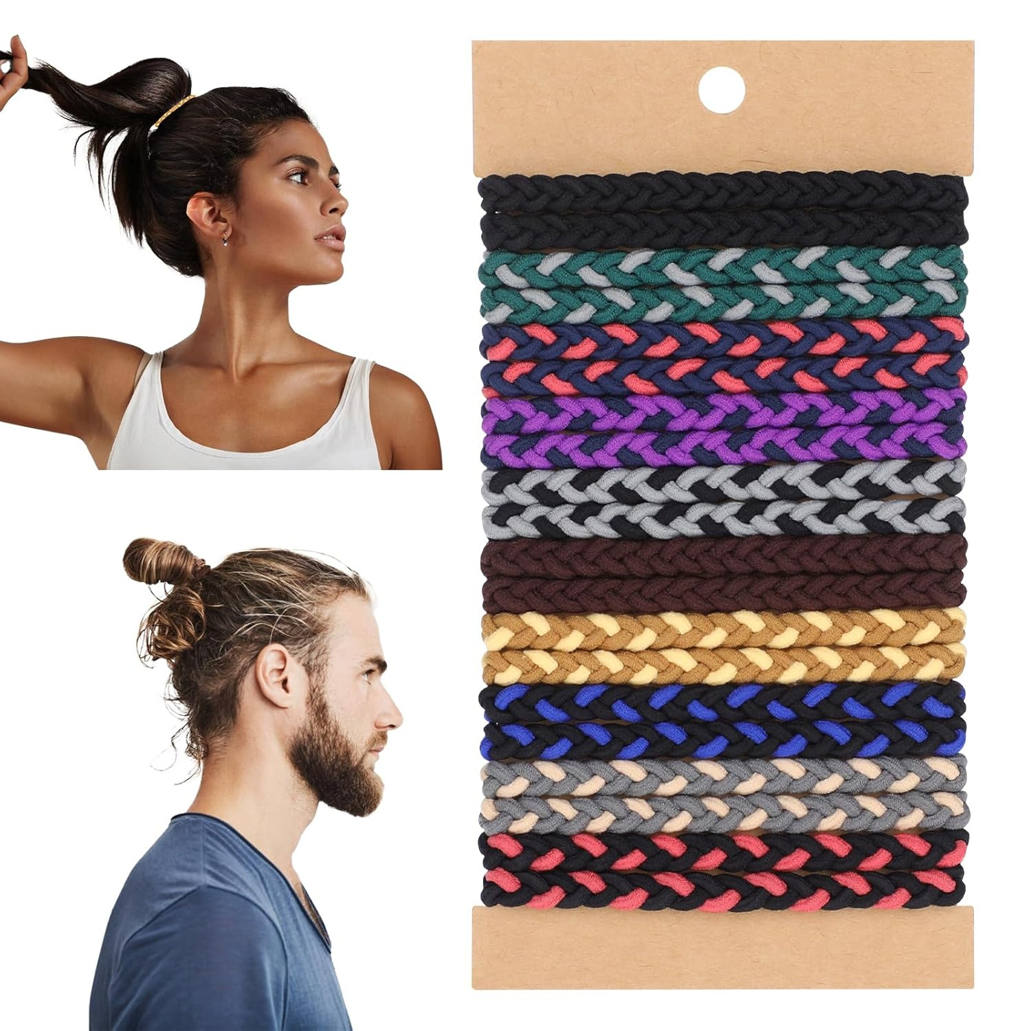 Men'S Grooming Tape - 10 Stück Boho Haargummis Armbänder Schonende