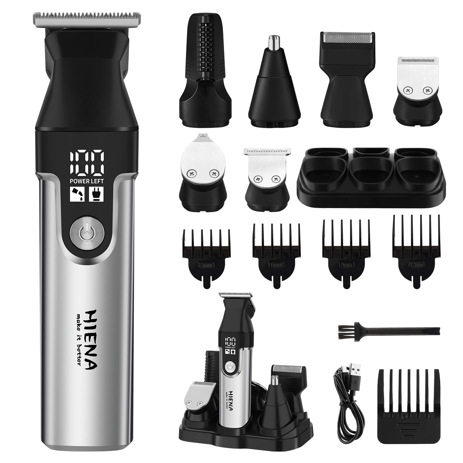 Men'S Grooming Nose And Ear - HIENA Professionelles Multifunktionales Haarschneidemaschinen-Set, R-Typ Verstellbare