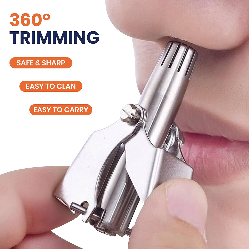 Men'S Grooming Nose And Ear - Tragbarer manueller Nasen- und Ohrhaarschneider aus