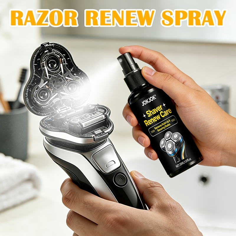 Men'S Grooming Tape - Elektrorasierer-Pflegespray 30ML Schmiermittel Reiniger für Rotationsrasierer