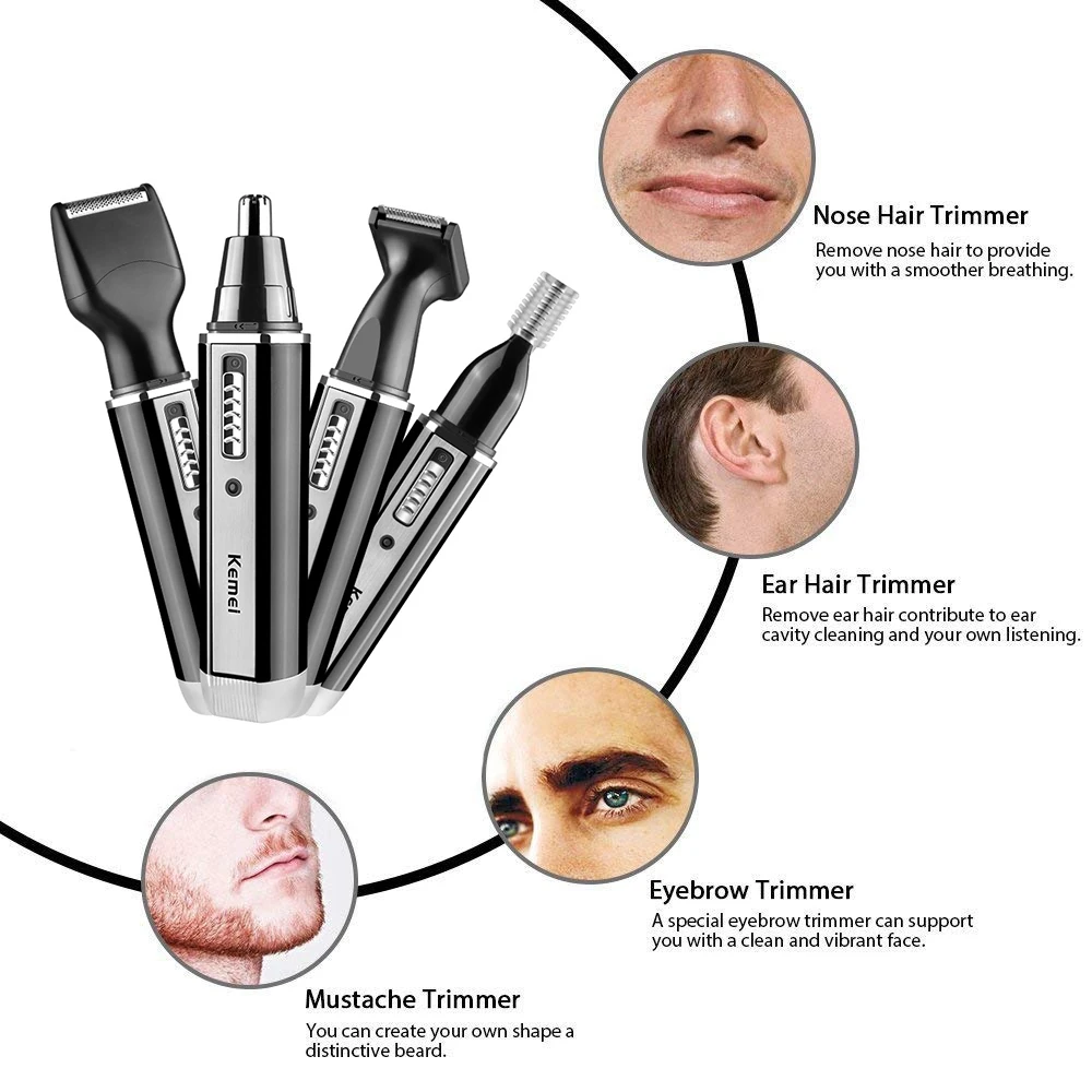 Kemei 4-in-1-Trimmer für Männe – Men'S Grooming Nose And Ear Bewertung und Preis